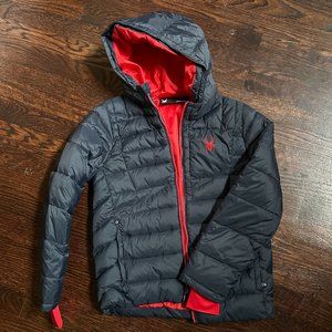 Spyder Boys Puffer in Navy & Red. Youth Medium. Never Worn.